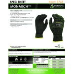 Cordova Monarch Soft Green Engineered Fiber Cut Resistant Gloves with Black Polyurethane Palm Coating - Extra Large