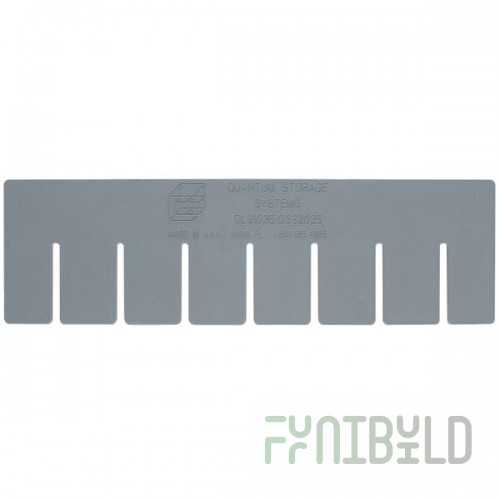 Quantum Gray Long Divider for DG91035 Dividable Grid Container - 6/Pack