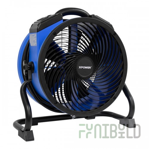 XPOWER P-39AR-Blue 4-Speed Professional Axial Fan with Daisy Chain - 2,100 CFM, 115V