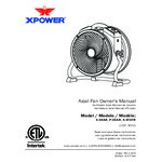 XPOWER P-39AR-Blue 4-Speed Professional Axial Fan with Daisy Chain - 2,100 CFM, 115V XPOWER P-39AR-Blue 4-Speed Professional Axial Fan with Daisy Chain - 2,100 CFM, 115V