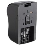 San Jamar SF970BKSS Summit Rely Black Manual Foam Hand Soap and Sanitizer Dispenser - 5 3/16