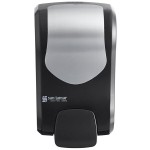 San Jamar SF970BKSS Summit Rely Black Manual Foam Hand Soap and Sanitizer Dispenser - 5 3/16