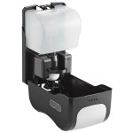 San Jamar SF970BKSS Summit Rely Black Manual Foam Hand Soap and Sanitizer Dispenser - 5 3/16