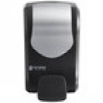 San Jamar SF970BKSS Summit Rely Black Manual Foam Hand Soap and Sanitizer Dispenser - 5 3/16