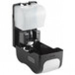 San Jamar SF970BKSS Summit Rely Black Manual Foam Hand Soap and Sanitizer Dispenser - 5 3/16