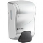 San Jamar SF970BKSS Summit Rely Black Manual Foam Hand Soap and Sanitizer Dispenser - 5 3/16