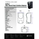 San Jamar SF970BKSS Summit Rely Black Manual Foam Hand Soap and Sanitizer Dispenser - 5 3/16