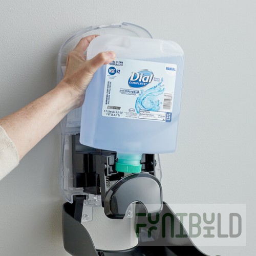 Dial DIA19690 Complete 1700 Universal Manual 1.7 Liter Spring Water Antibacterial Foaming Hand Soap Refill - 3/Case