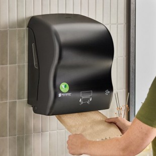 San Jamar Simplicity Essence EcoLogic T7400REBK Black Mechanical Hands Free Towel Dispenser San Jamar Simplicity Essence EcoLogic T7400REBK Black Mechanical Hands Free Towel Dispenser