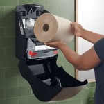 San Jamar Simplicity Essence EcoLogic T7400REBK Black Mechanical Hands Free Towel Dispenser