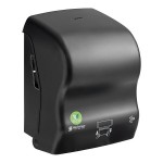 San Jamar Simplicity Essence EcoLogic T7400REBK Black Mechanical Hands Free Towel Dispenser