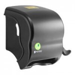 San Jamar Simplicity Essence EcoLogic T7400REBK Black Mechanical Hands Free Towel Dispenser