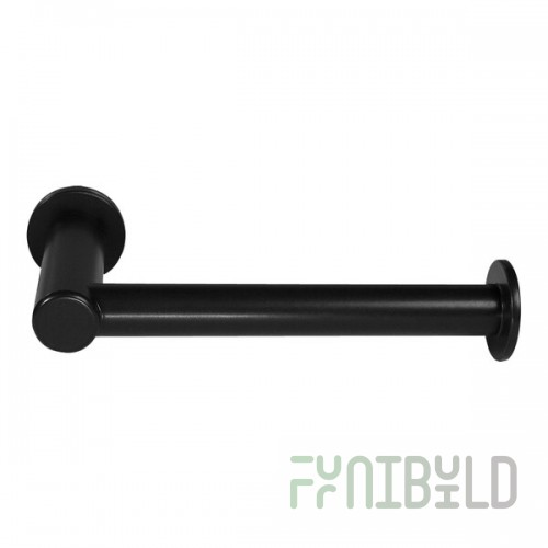 Bobrick Fino B-9543.MBLK Surface-Mounted Stainless Steel Single Roll Toilet Tissue Holder with Matte Black Finish