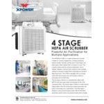 XPOWER X-3780 Professional 4-Stage Filtration HEPA Purifier System, Negative Air Machine, Airborne Air Cleaner, and Air Scrubber