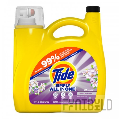 Tide 20801 117 fl. oz. Simply Clean & Fresh Berry Blossom Liquid Laundry Detergent