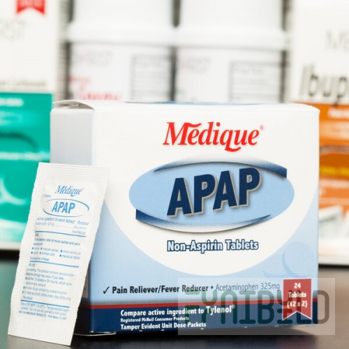 Medique 14564 APAP Acetaminophen Tablets - 24/Box