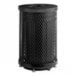 Lancaster Table & Seating 36 Gallon Heavy-Duty Round Black Expanded Steel Outdoor Trash Can with Recycle Lid Lancaster Table & Seating 36 Gallon Heavy-Duty Round Black Expanded Steel Outdoor Trash Can with Recycle Lid