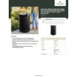 Lancaster Table & Seating 36 Gallon Heavy-Duty Round Black Expanded Steel Outdoor Trash Can with Recycle Lid Lancaster Table & Seating 36 Gallon Heavy-Duty Round Black Expanded Steel Outdoor Trash Can with Recycle Lid