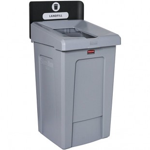 Rubbermaid® Slim Jim 2171554 33 Gallon Single-Stream Landfill Recycling Station with Lid Rubbermaid® Slim Jim 2171554 33 Gallon Single-Stream Landfill Recycling Station with Lid