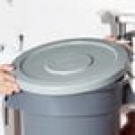 Continental 1002GY Huskee 10 Gallon Gray Round Trash Can Lid