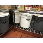 Continental 1002GY Huskee 10 Gallon Gray Round Trash Can Lid