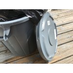 Continental 1002GY Huskee 10 Gallon Gray Round Trash Can Lid