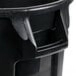 Rubbermaid® BRUTE 20 Gallon Black Executive Round Trash Can with Lid and Dolly