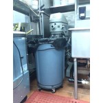 Rubbermaid® BRUTE 20 Gallon Black Executive Round Trash Can with Lid and Dolly