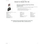Vestil 150 lb. Aluminum Foldaway Hand Truck FHC-150