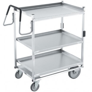 Vollrath 97206 Heavy-Duty Stainless Steel 3 Shelf Utility Cart - 39 Vollrath 97206 Heavy-Duty Stainless Steel 3 Shelf Utility Cart - 39
