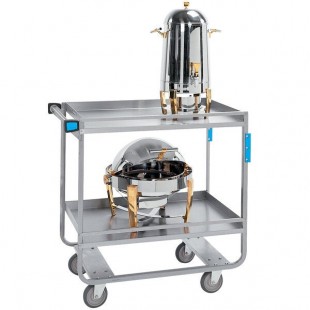 Lakeside 729 Stainless Steel Two Shelf Heavy Duty Guard Rail Utility Cart - 38 5/8 Lakeside 729 Stainless Steel Two Shelf Heavy Duty Guard Rail Utility Cart - 38 5/8