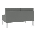 Lesro Luxe Lounge Series Open House Asteroid Fabric Loveseat with Steel Legs Lesro Luxe Lounge Series Open House Asteroid Fabric Loveseat with Steel Legs