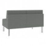 Lesro Luxe Lounge Series Open House Asteroid Fabric Loveseat with Steel Legs Lesro Luxe Lounge Series Open House Asteroid Fabric Loveseat with Steel Legs