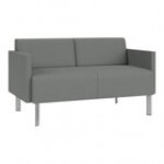 Lesro Luxe Lounge Series Open House Asteroid Fabric Loveseat with Steel Legs Lesro Luxe Lounge Series Open House Asteroid Fabric Loveseat with Steel Legs