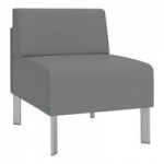 Lesro Luxe Lounge Series Open House Asteroid Fabric Loveseat with Steel Legs Lesro Luxe Lounge Series Open House Asteroid Fabric Loveseat with Steel Legs