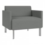 Lesro Luxe Lounge Series Open House Asteroid Fabric Loveseat with Steel Legs Lesro Luxe Lounge Series Open House Asteroid Fabric Loveseat with Steel Legs