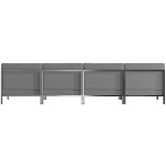 Flash Furniture ZB-IMAG-MIDCH-4-GY-GG Hercules Gray LeatherSoft 4-Piece Lounge Bench