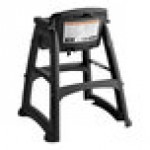 Rubbermaid® FG781408BLA Black Sturdy Chair Restaurant High Chair without Wheels (Ready to Assemble)