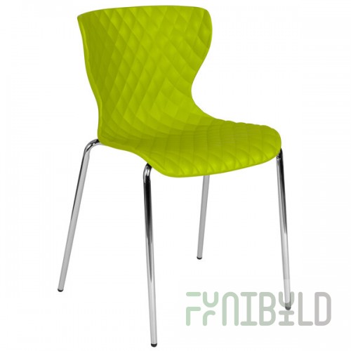 Flash Furniture LF-7-07C-CGRN-GG Lowell Contemporary Citrus Green Plastic Stackable Chair