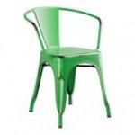Lancaster Table & Seating Alloy Distressed Aquamarine Outdoor Arm Chair