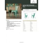 Lancaster Table & Seating Alloy Distressed Aquamarine Outdoor Arm Chair