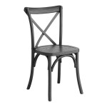 Lancaster Table & Seating Vineyard Smokey Black Wood Cross Back Chair