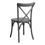 Lancaster Table & Seating Vineyard Smokey Black Wood Cross Back Chair