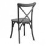 Lancaster Table & Seating Vineyard Smokey Black Wood Cross Back Chair