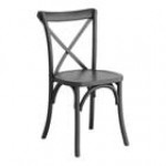 Lancaster Table & Seating Vineyard Smokey Black Wood Cross Back Chair