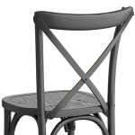 Lancaster Table & Seating Vineyard Smokey Black Wood Cross Back Chair