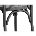 Lancaster Table & Seating Vineyard Smokey Black Wood Cross Back Chair