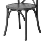 Lancaster Table & Seating Vineyard Smokey Black Wood Cross Back Chair