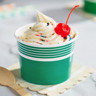 Choice 12 oz. Green Paper Frozen Yogurt / Food Cup - 50/Pack Choice 12 oz. Green Paper Frozen Yogurt / Food Cup - 50/Pack