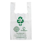 Choice 1/6 Standard Size 3 Mil White Reusable Extra Heavy Duty Plastic T-Shirt Bag - 150/Case Choice 1/6 Standard Size 3 Mil White Reusable Extra Heavy Duty Plastic T-Shirt Bag - 150/Case
